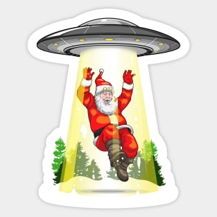 Santa's Alien Lift-Off! Sticker